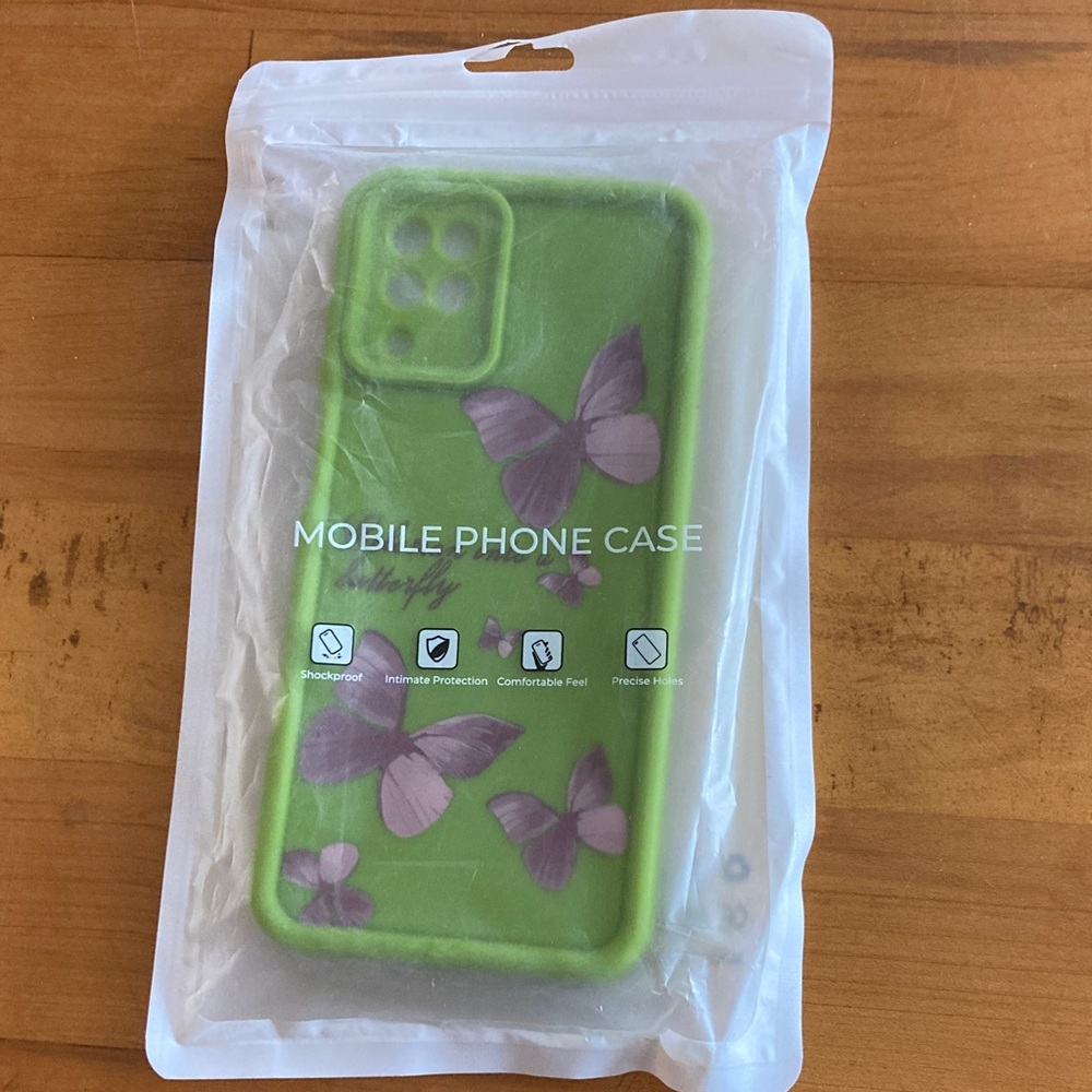 Green and Purple Butterfly Phone Case for Sam A12